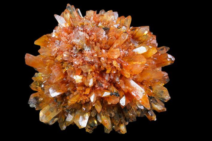 Orange Creedite Crystal Cluster - Durango, Mexico #79373